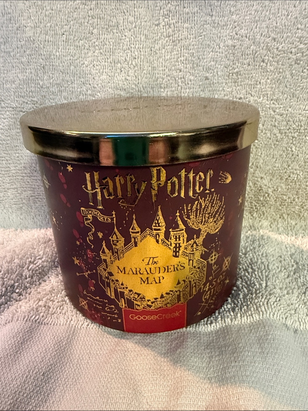 Harry Potter The Marauder's Map Scented Candle - Goose Creek - Burgundy & Gold